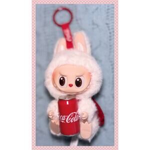 POP MART Monsters Labubu Coca-Cola Happy Factor Vinyl Plush Pendant Keychain